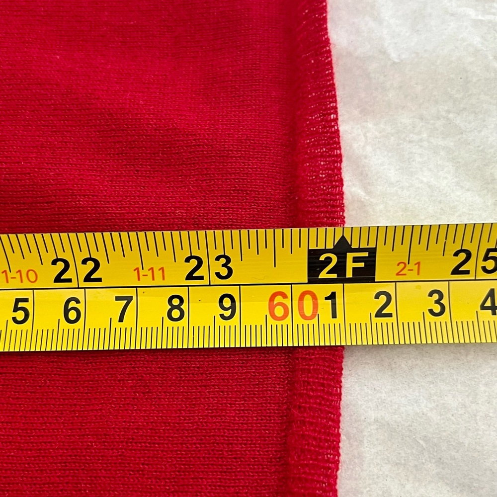 Rare CYNTHIA ROWLEY 100% Cashmere Sweater W/ Embroidered Shoulder Cutouts M Red - Picture 7 of 9